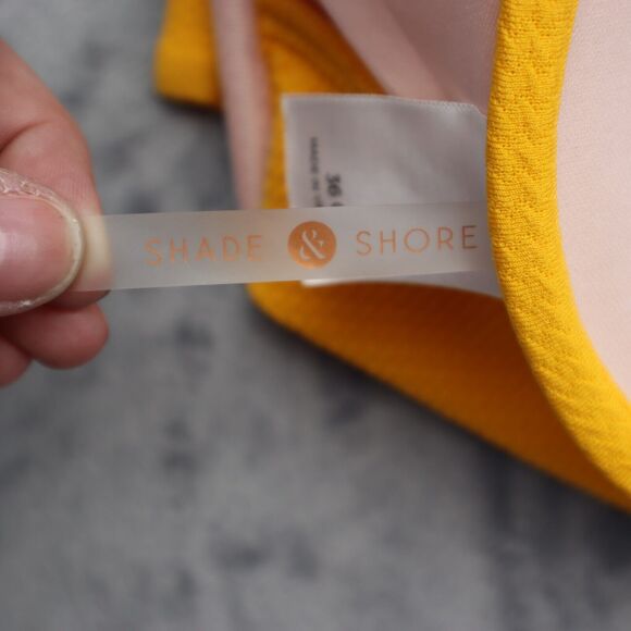 Shade and Shore Swim Wear Bra Womens 36 C Yellow Underwire Halter Bikini Top - Picture 2 of 16